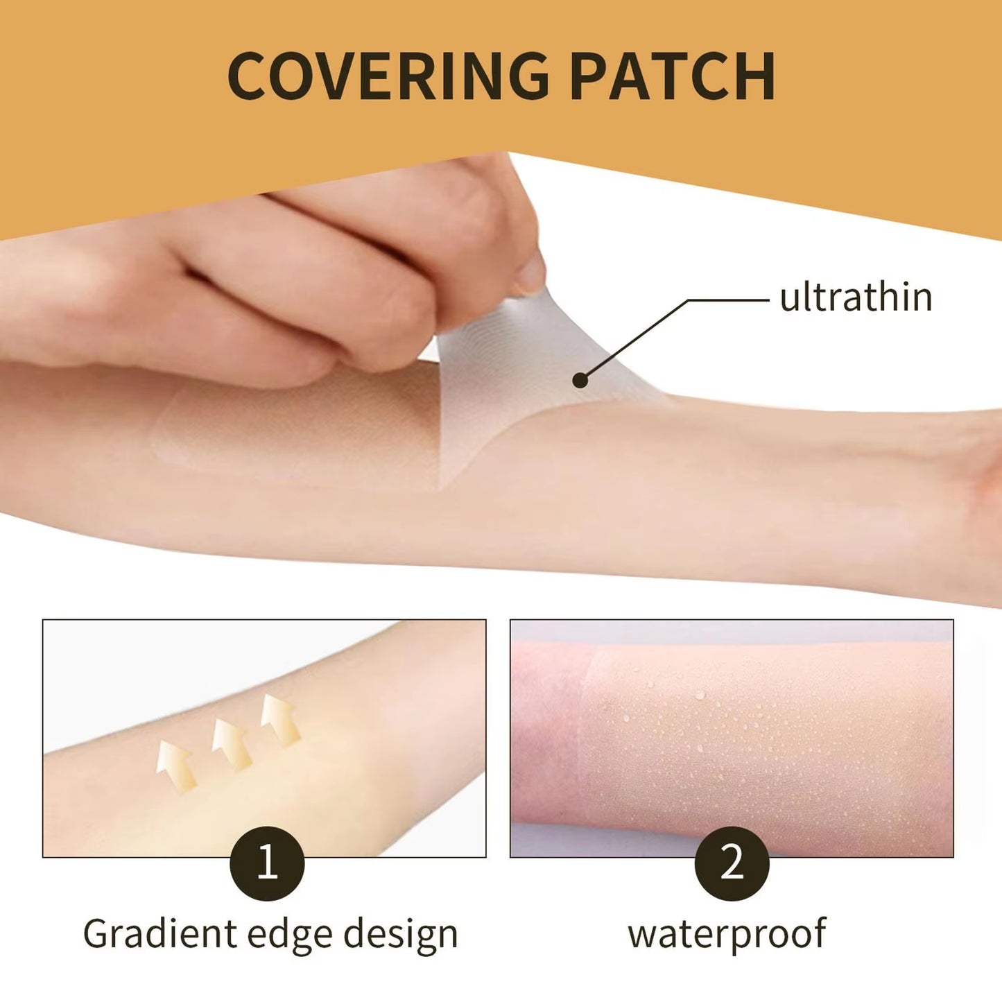 Waterproof Tattoo Film Ultra Thin Patch Tattoo Scar Tattoo Tattoo Cover Accessories Concealing Flaw Compression up Acne Tap L0Z4