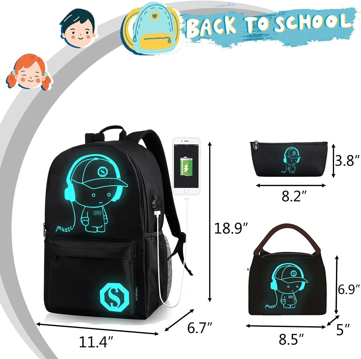 Backpack for Teen Boys, Anime Backpack Casual Daypack for Travel