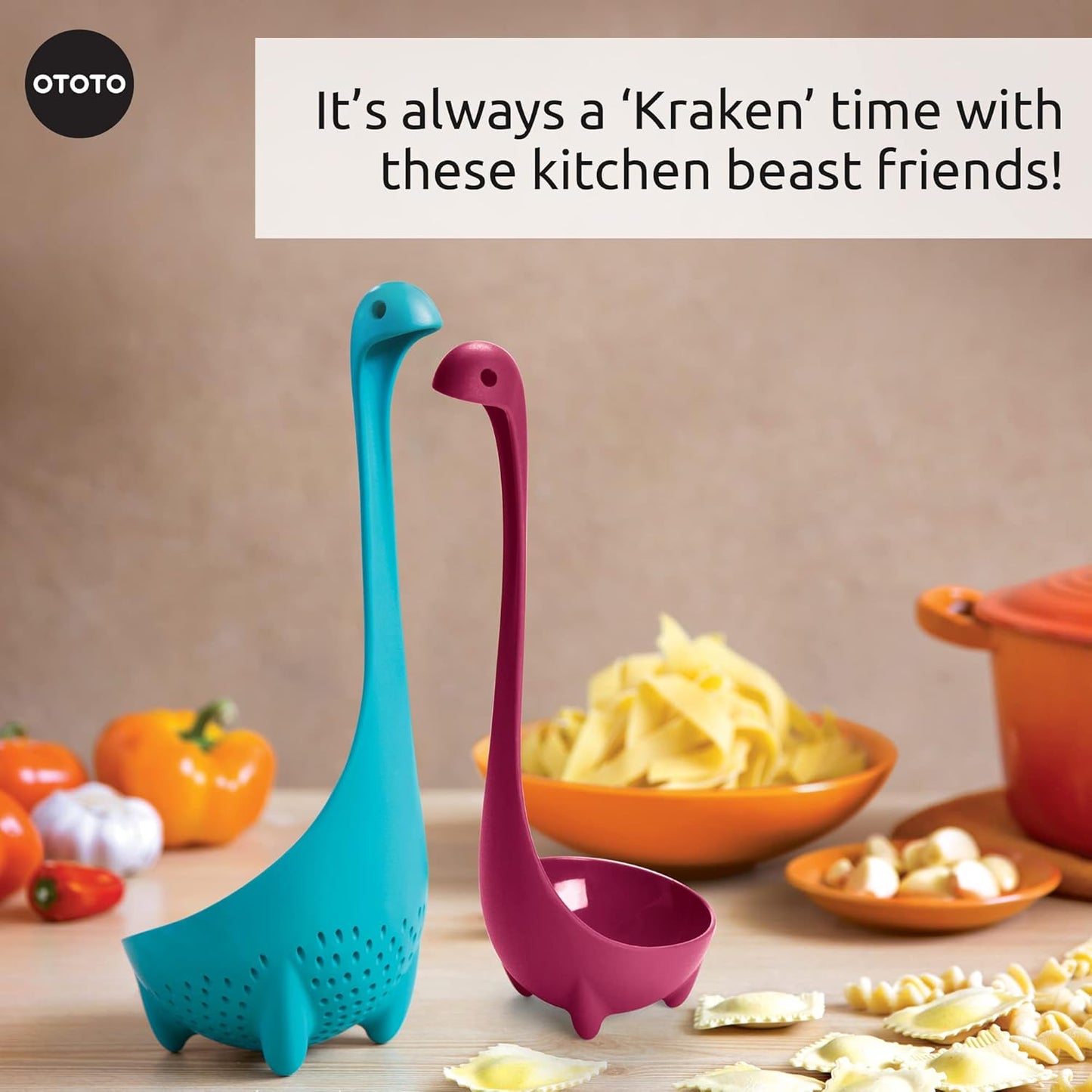 The Original Nessie Ladle by  - Soup Ladle, Cute Gifts, Funny Kitchen Gadgets, Loch Ness Design, Cooking Gifts for Mom - Cute and Practical Kitchen Utensils - Unique Gifts for Women, Mothers Day