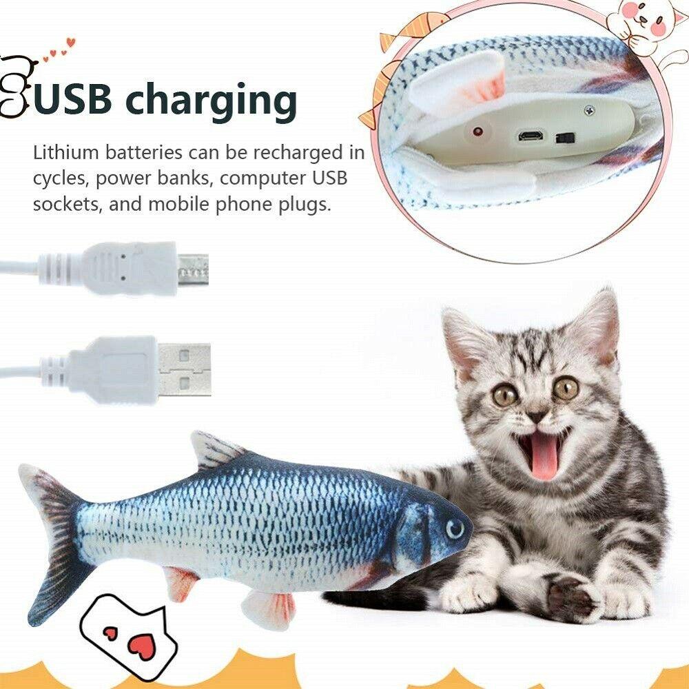 SHOPP.us Electronic Pet Cat Toy Electric USB Charging Simulation Fish Toys - Premium Toys from SHOPP.us- Just $14.99! Shop now at SHOPP.us