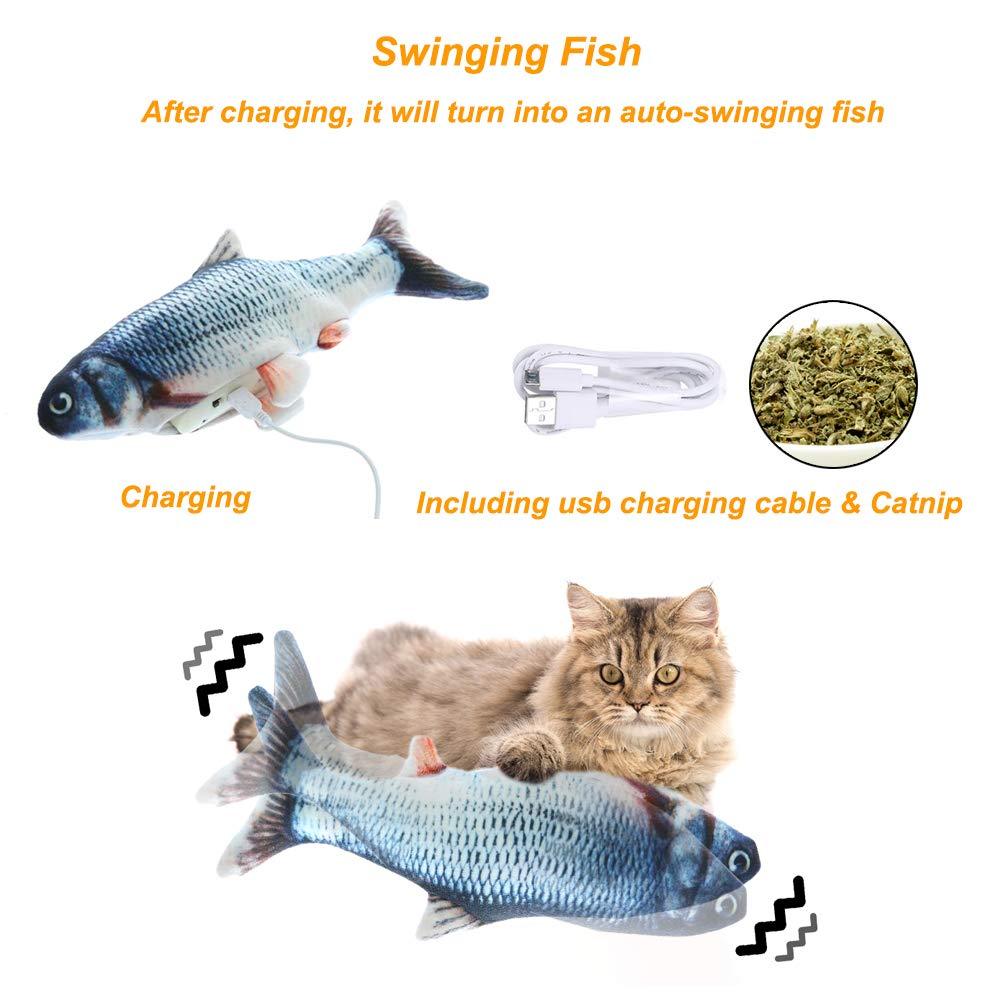 SHOPP.us Electronic Pet Cat Toy Electric USB Charging Simulation Fish Toys - Premium Toys from SHOPP.us- Just $14.99! Shop now at SHOPP.us
