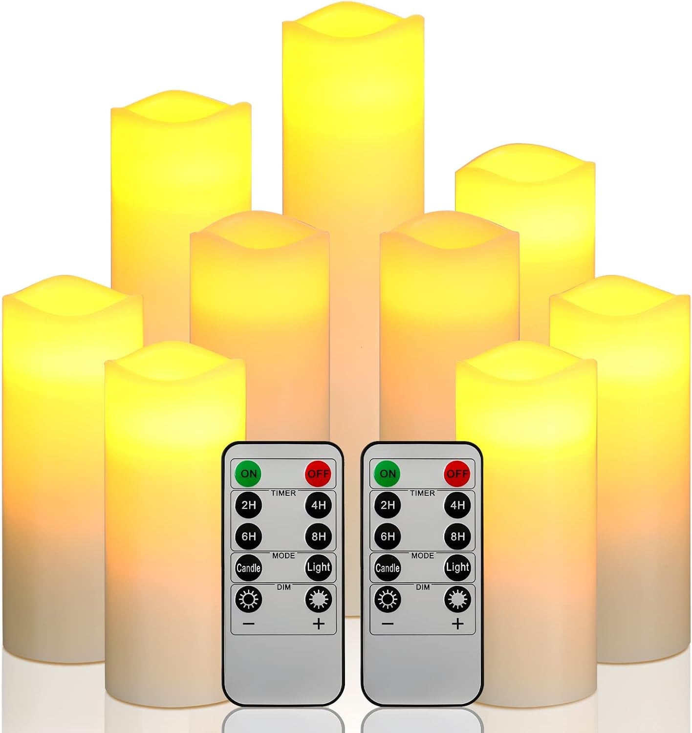 Flameless Candles Battery Candles LED Candles Set of 9