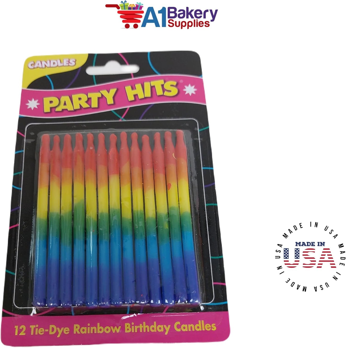 Party Candles Birthday Candles Cake Topper Candles (Rainbow)