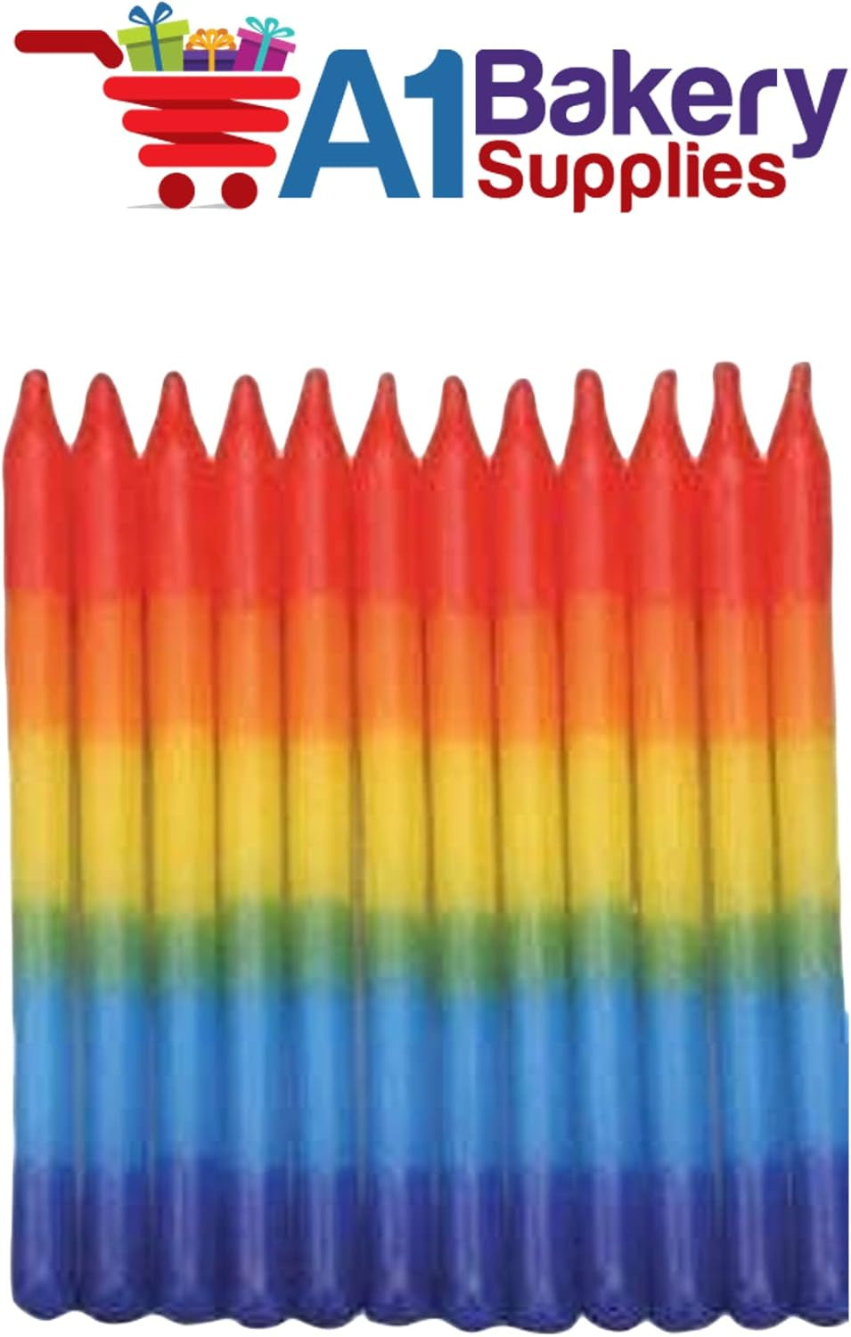 Party Candles Birthday Candles Cake Topper Candles (Rainbow)