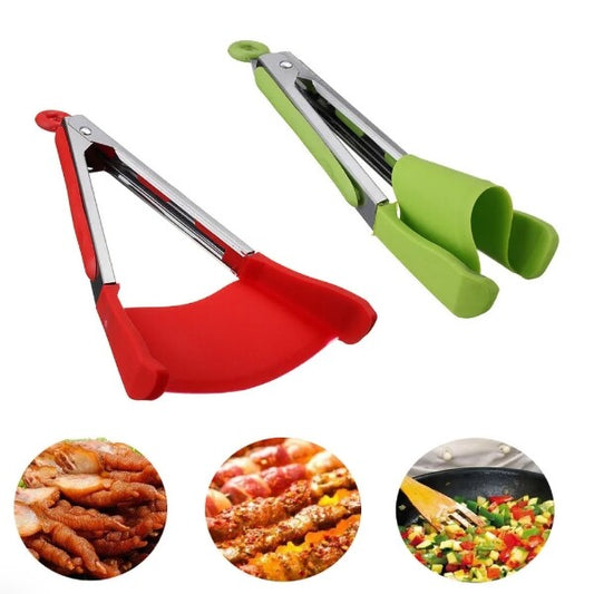 2-in-1 Non-Stick Heat Resistant Smart Kitchen Tongs