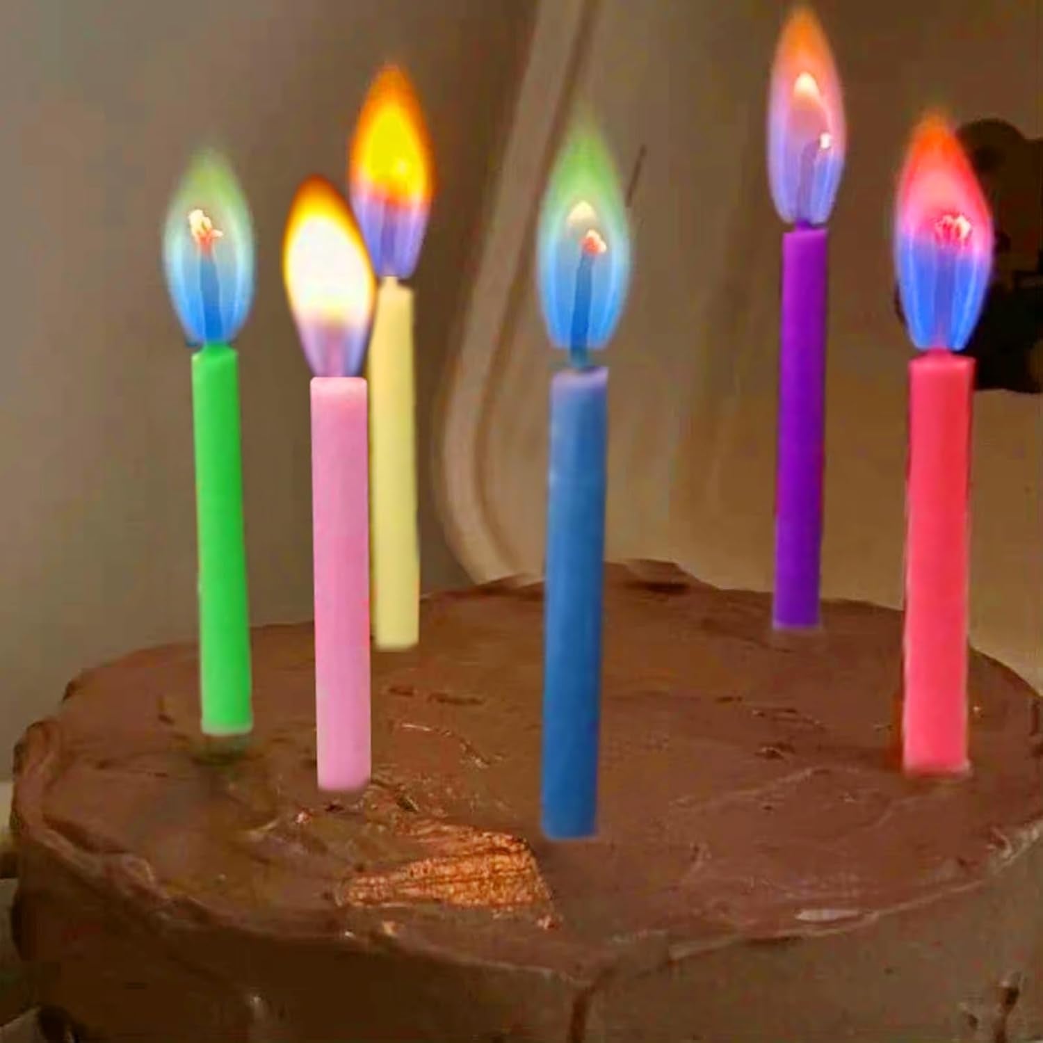 Birthday Cake Candles Happy Birthday Candles Colorful Candles Holders Included (12Pcs)