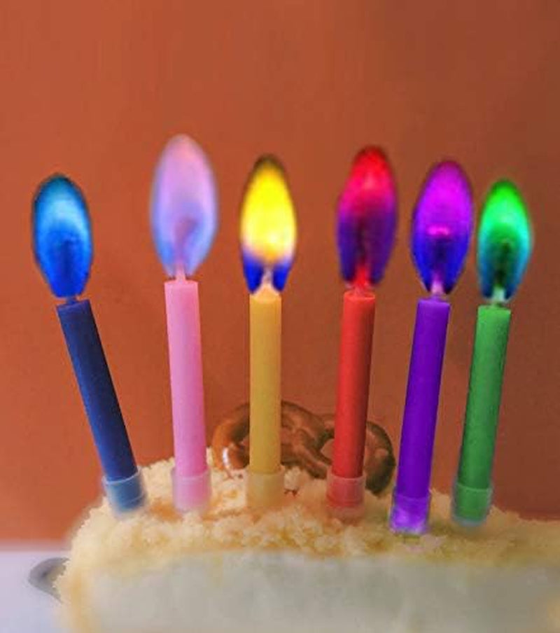 Cake Candles Happy  Candles Fun Colorful Candles Holders Included