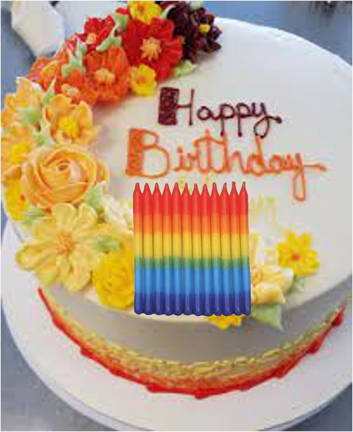 Party Candles Birthday Candles Cake Topper Candles (Rainbow)