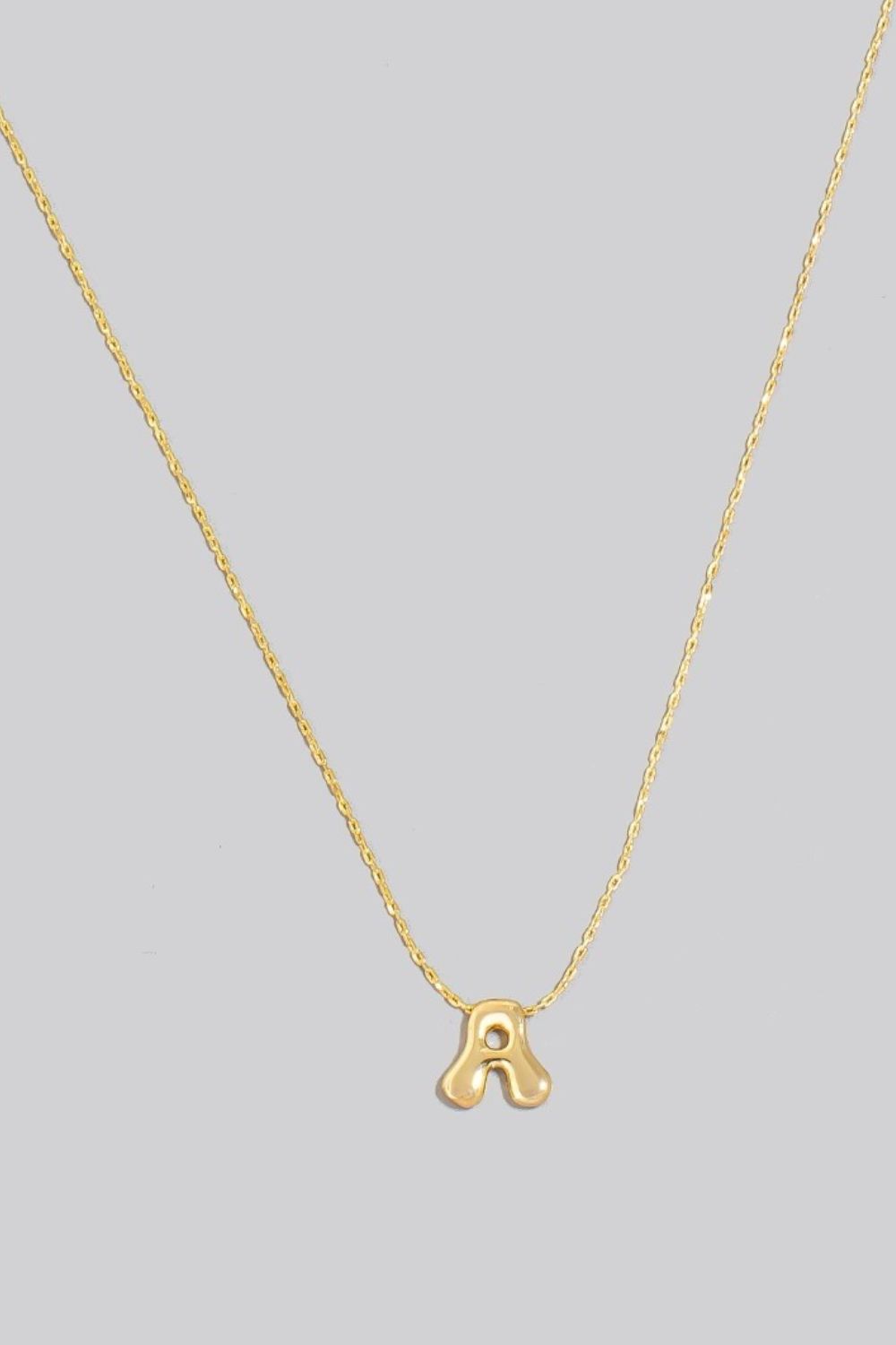 Fame Gold Dipped Bubble Letter Pendant Necklace