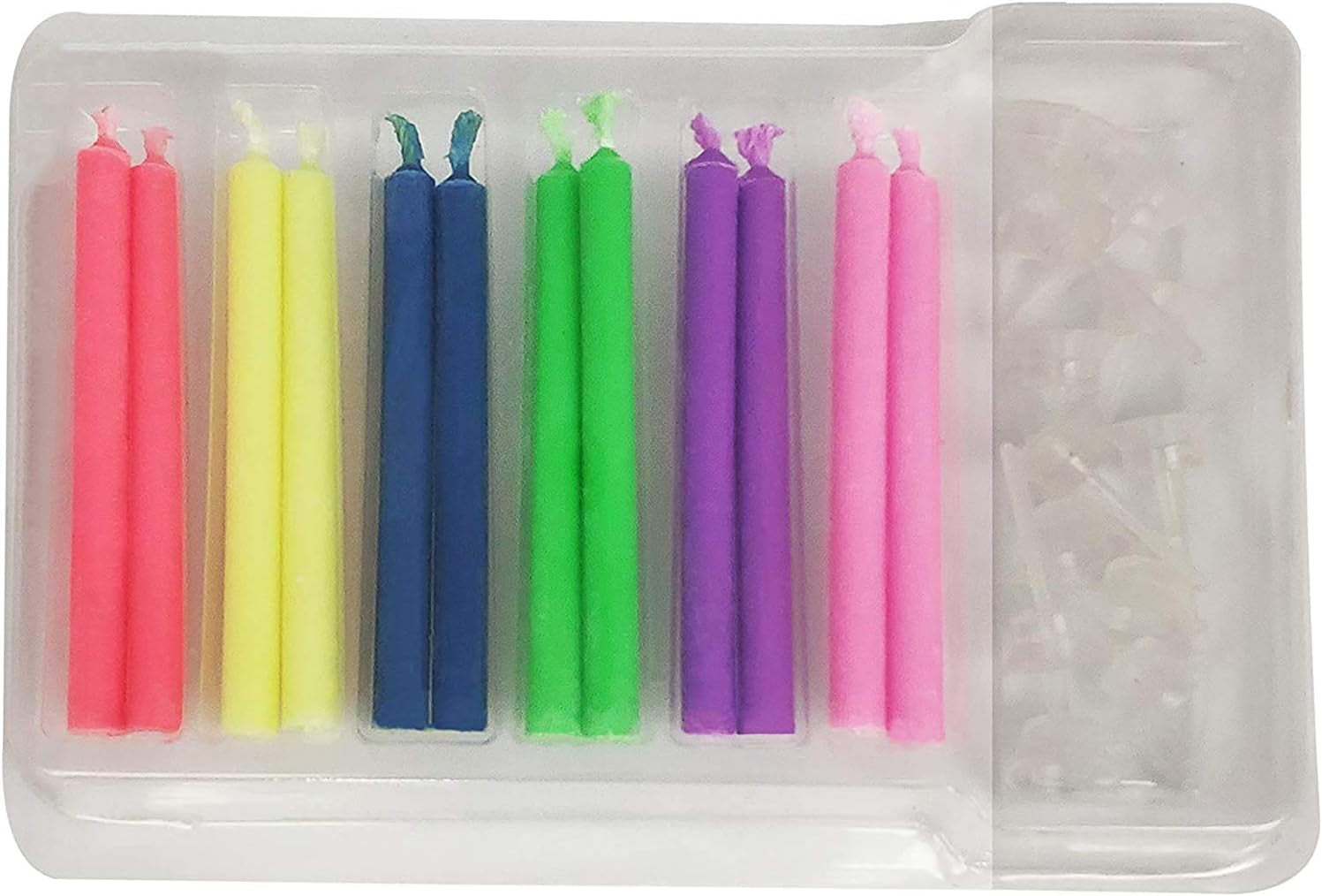 Cake Candles Happy  Candles Fun Colorful Candles Holders Included