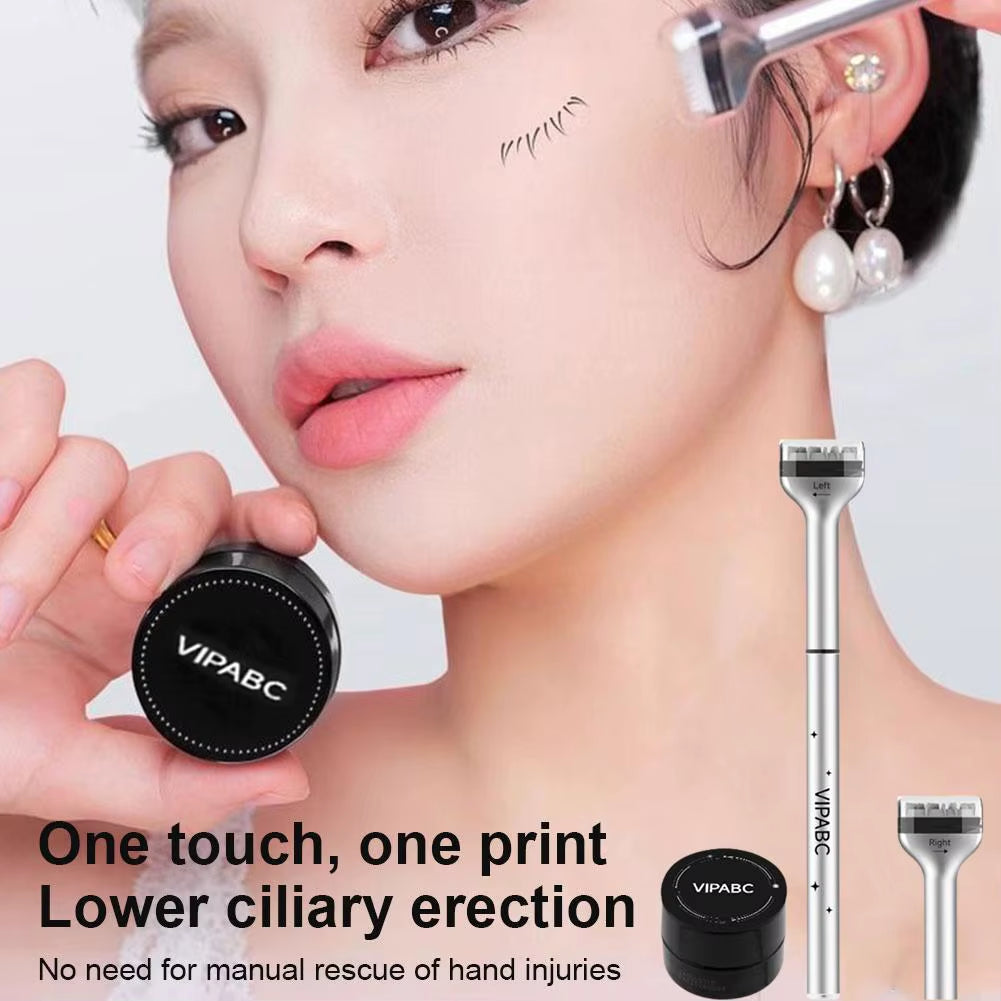 2 in 1 Lower Eyelash Stamp Maquillage Professionnelle Eyelash Seal Eyeliner Pen Waterproof and Sweat Proof Eye Liner