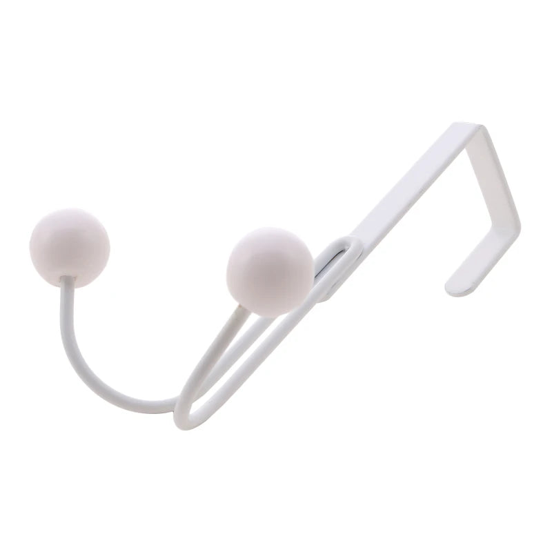 Double Hanger Hooks Over The Door Free Punching For Hanging Hats Bags Holder Tie Scarf Key Hook Clothes Coats Rack Towel Shelf