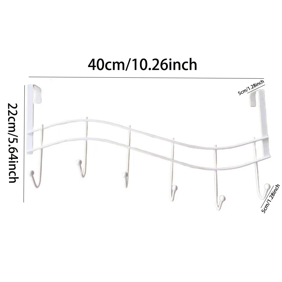 Metal Hanger Bracket Hooks Door Behind Hook Storage Wall Hanging Clothes Bedroom Kitchen Bathroom Organizer Storage Accessorie