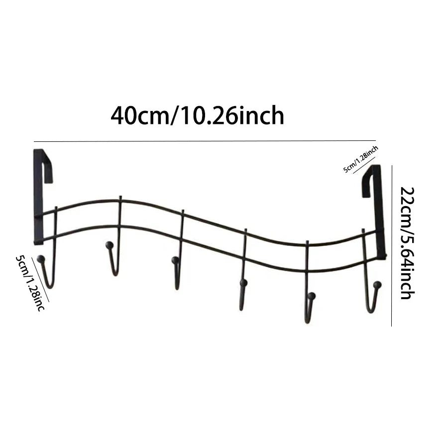 Metal Hanger Bracket Hooks Door Behind Hook Storage Wall Hanging Clothes Bedroom Kitchen Bathroom Organizer Storage Accessorie