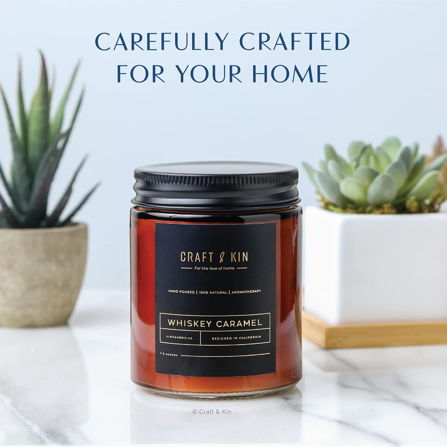 Scented Candles for Men | Premium Whiskey Caramel Christmas Scented Candles | Holiday Candles | All-Natural Soy Candles, Rustic Home Decor Novelty Candle with Ultra Clean Burn