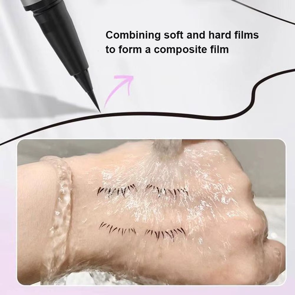 2 in 1 Lower Eyelash Stamp Maquillage Professionnelle Eyelash Seal Eyeliner Pen Waterproof and Sweat Proof Eye Liner