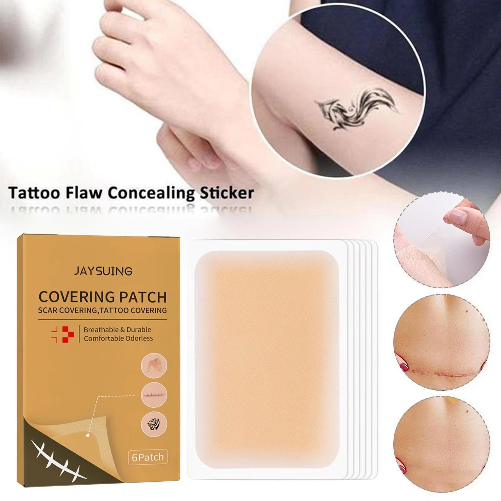 Waterproof Tattoo Film Ultra Thin Patch Tattoo Scar Tattoo Tattoo Cover Accessories Concealing Flaw Compression up Acne Tap L0Z4