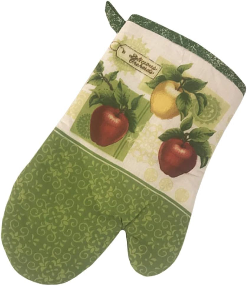 Apple Orchards Kitchen Towel 5 Piece Linen Set 2 Towels 2 Pot Holders 1 Oven Mitt