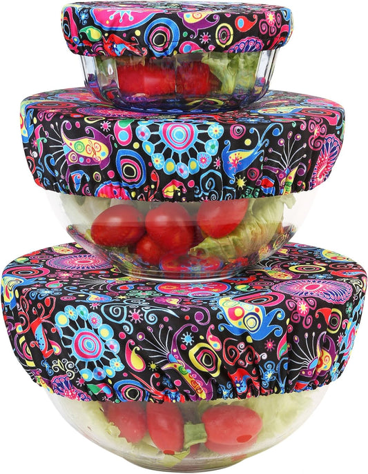 Reusable Bowl Covers - Set of 3,Bloom